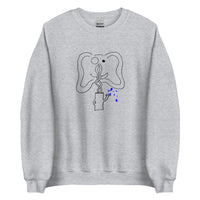 Elephant Watering Pale Crewneck Sweatshirt